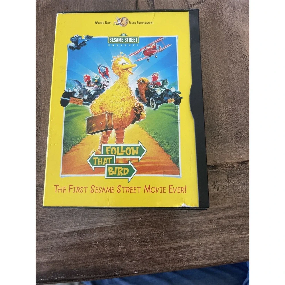 Sesame Street Follow That Bird Vintage 1985 DVD Original Snap Case